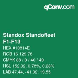 Farbcode: Standox Standofleet - F1-F13 | qconv.com