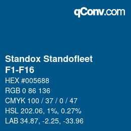 Code couleur: Standox Standofleet - F1-F16 | qconv.com