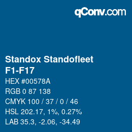 Color code: Standox Standofleet - F1-F17 | qconv.com