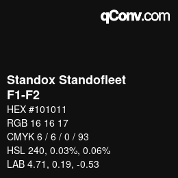 カラーコード: Standox Standofleet - F1-F2 | qconv.com