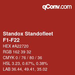 Farbcode: Standox Standofleet - F1-F22 | qconv.com