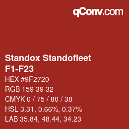 カラーコード: Standox Standofleet - F1-F23 | qconv.com