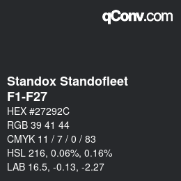 Código de color: Standox Standofleet - F1-F27 | qconv.com
