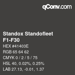 Farbcode: Standox Standofleet - F1-F30 | qconv.com