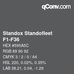 Código de color: Standox Standofleet - F1-F36 | qconv.com