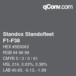 Código de color: Standox Standofleet - F1-F38 | qconv.com