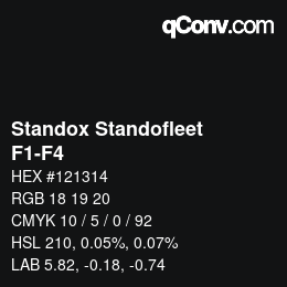 Código de color: Standox Standofleet - F1-F4 | qconv.com