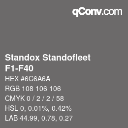 Código de color: Standox Standofleet - F1-F40 | qconv.com