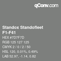 Color code: Standox Standofleet - F1-F41 | qconv.com