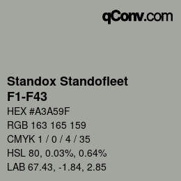 Code couleur: Standox Standofleet - F1-F43 | qconv.com