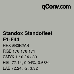 Código de color: Standox Standofleet - F1-F44 | qconv.com