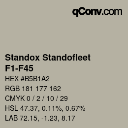 Código de color: Standox Standofleet - F1-F45 | qconv.com