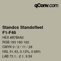 Color code: Standox Standofleet - F1-F46 | qconv.com