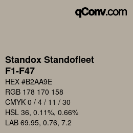 Código de color: Standox Standofleet - F1-F47 | qconv.com