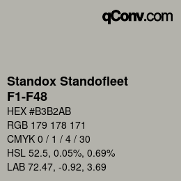 カラーコード: Standox Standofleet - F1-F48 | qconv.com