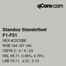 Código de color: Standox Standofleet - F1-F51 | qconv.com