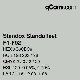 Code couleur: Standox Standofleet - F1-F52 | qconv.com