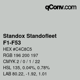 Código de color: Standox Standofleet - F1-F53 | qconv.com