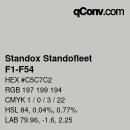 Farbcode: Standox Standofleet - F1-F54 | qconv.com