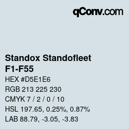 Código de color: Standox Standofleet - F1-F55 | qconv.com