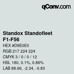 Código de color: Standox Standofleet - F1-F56 | qconv.com