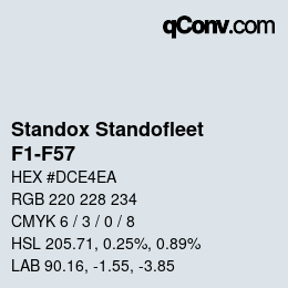 Color code: Standox Standofleet - F1-F57 | qconv.com