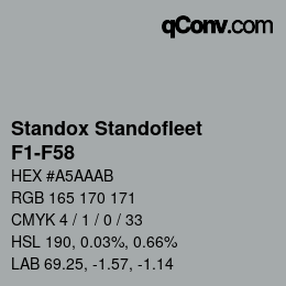 Farbcode: Standox Standofleet - F1-F58 | qconv.com