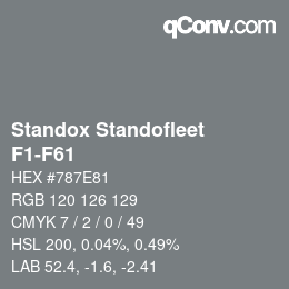 Color code: Standox Standofleet - F1-F61 | qconv.com