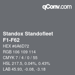 Código de color: Standox Standofleet - F1-F62 | qconv.com