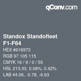 Código de color: Standox Standofleet - F1-F64 | qconv.com