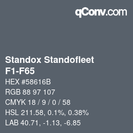 Color code: Standox Standofleet - F1-F65 | qconv.com