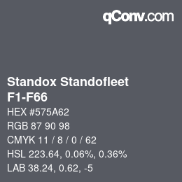 Color code: Standox Standofleet - F1-F66 | qconv.com