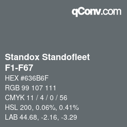 Code couleur: Standox Standofleet - F1-F67 | qconv.com