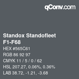 Farbcode: Standox Standofleet - F1-F68 | qconv.com
