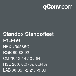 Color code: Standox Standofleet - F1-F69 | qconv.com