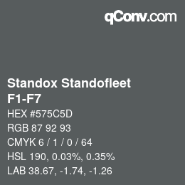 Código de color: Standox Standofleet - F1-F7 | qconv.com