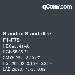 Color code: Standox Standofleet - F1-F72 | qconv.com