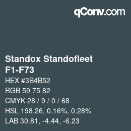Farbcode: Standox Standofleet - F1-F73 | qconv.com