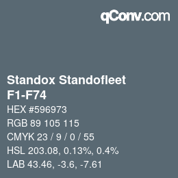 カラーコード: Standox Standofleet - F1-F74 | qconv.com