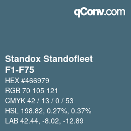 Color code: Standox Standofleet - F1-F75 | qconv.com