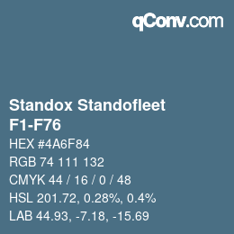 Código de color: Standox Standofleet - F1-F76 | qconv.com