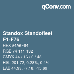 カラーコード: Standox Standofleet - F1-F76 | qconv.com