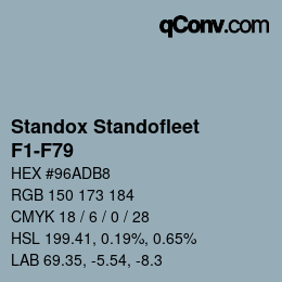 Código de color: Standox Standofleet - F1-F79 | qconv.com
