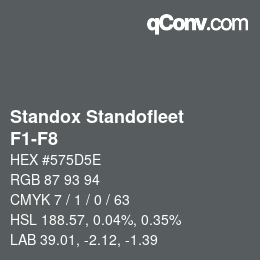 Code couleur: Standox Standofleet - F1-F8 | qconv.com