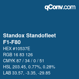 Código de color: Standox Standofleet - F1-F80 | qconv.com