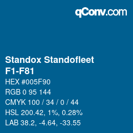 Code couleur: Standox Standofleet - F1-F81 | qconv.com