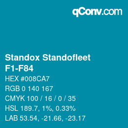 Color code: Standox Standofleet - F1-F84 | qconv.com