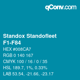 カラーコード: Standox Standofleet - F1-F84 | qconv.com