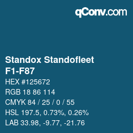 Código de color: Standox Standofleet - F1-F87 | qconv.com