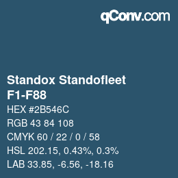 Código de color: Standox Standofleet - F1-F88 | qconv.com